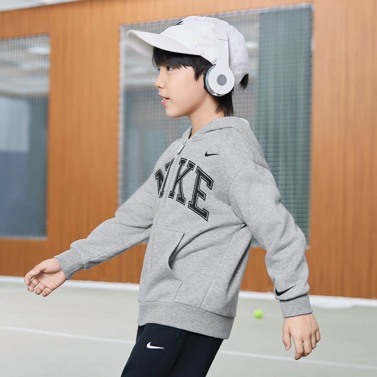 Nike Толстовка с флисовой подкладкой термическое удобное стильное дружественное к коже трендовое детское - изображение 4