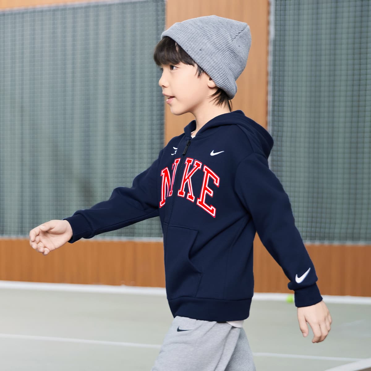 Nike Толстовка с флисовой подкладкой термический стильный дружественный к коже универсальный удобный детский - изображение 4
