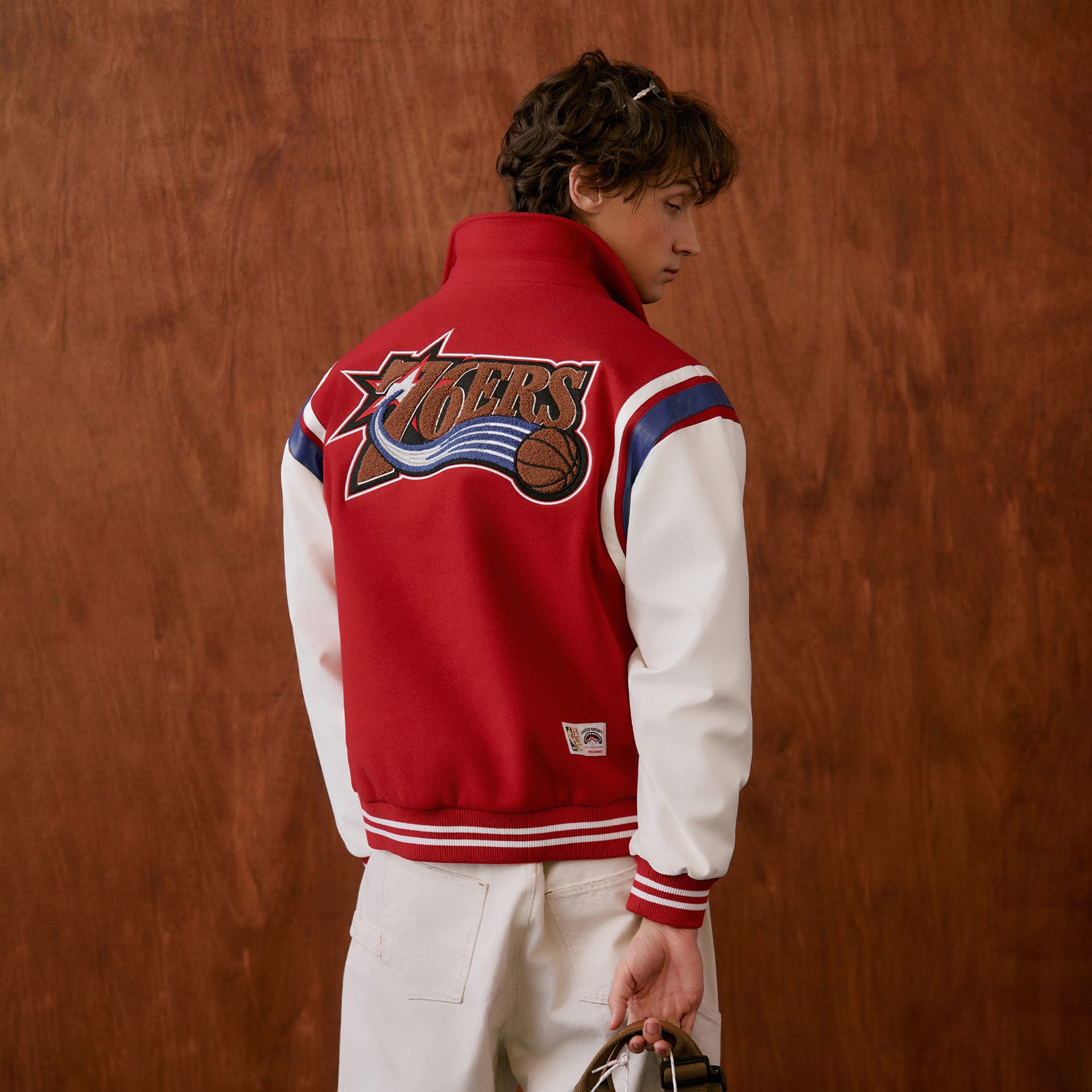 Бомбер SPRAYGROUND NBA HWC Красный Унисекс Бейсбольные куртки - изображение 2