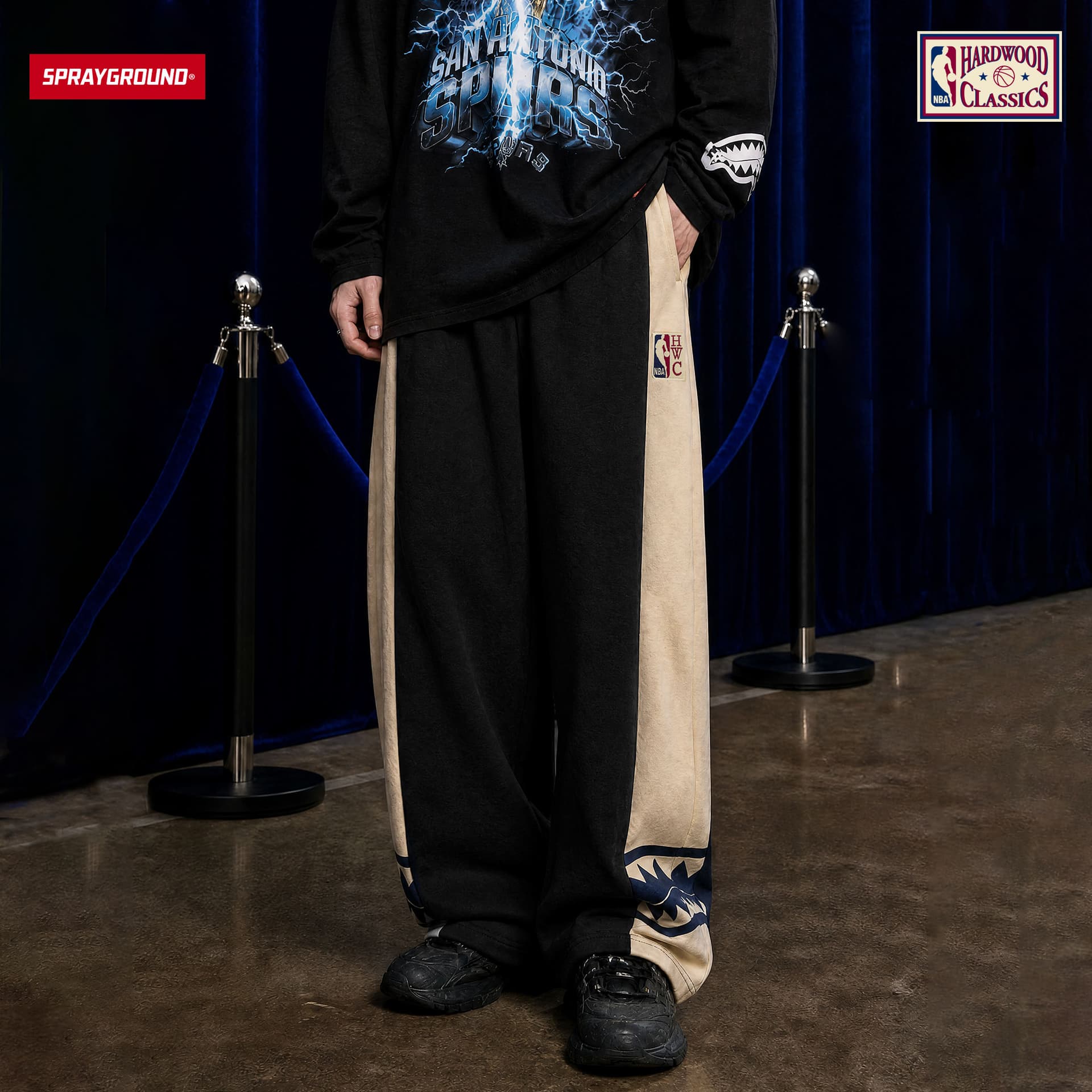 Штаны SPRAYGROUND | NBA HWC Черный мужской Спортивные трикотажные брюки - изображение 3