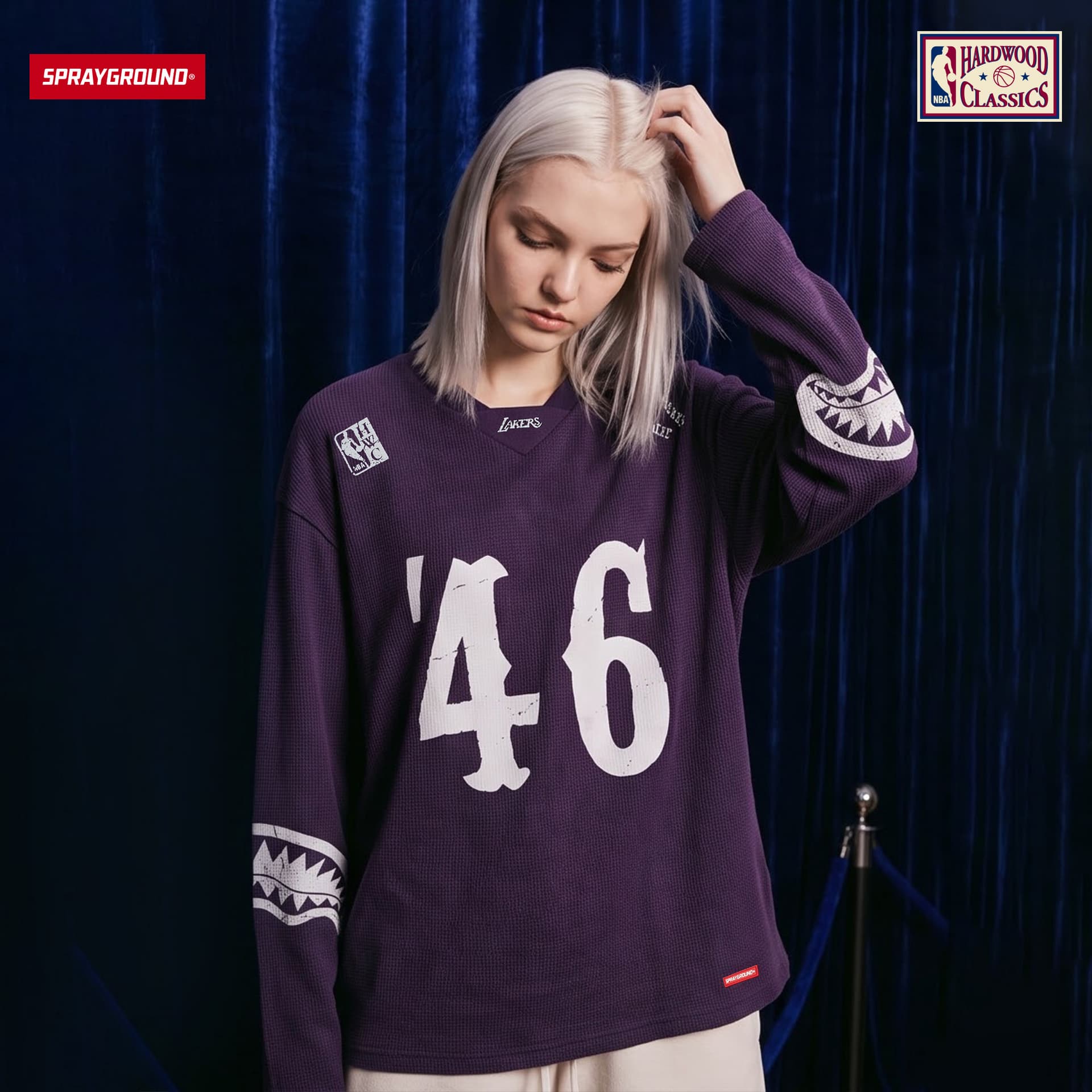 Футболка SPRAYGROUND NBA HWC Фиолетовый Унисекс T-рубашки - изображение 1