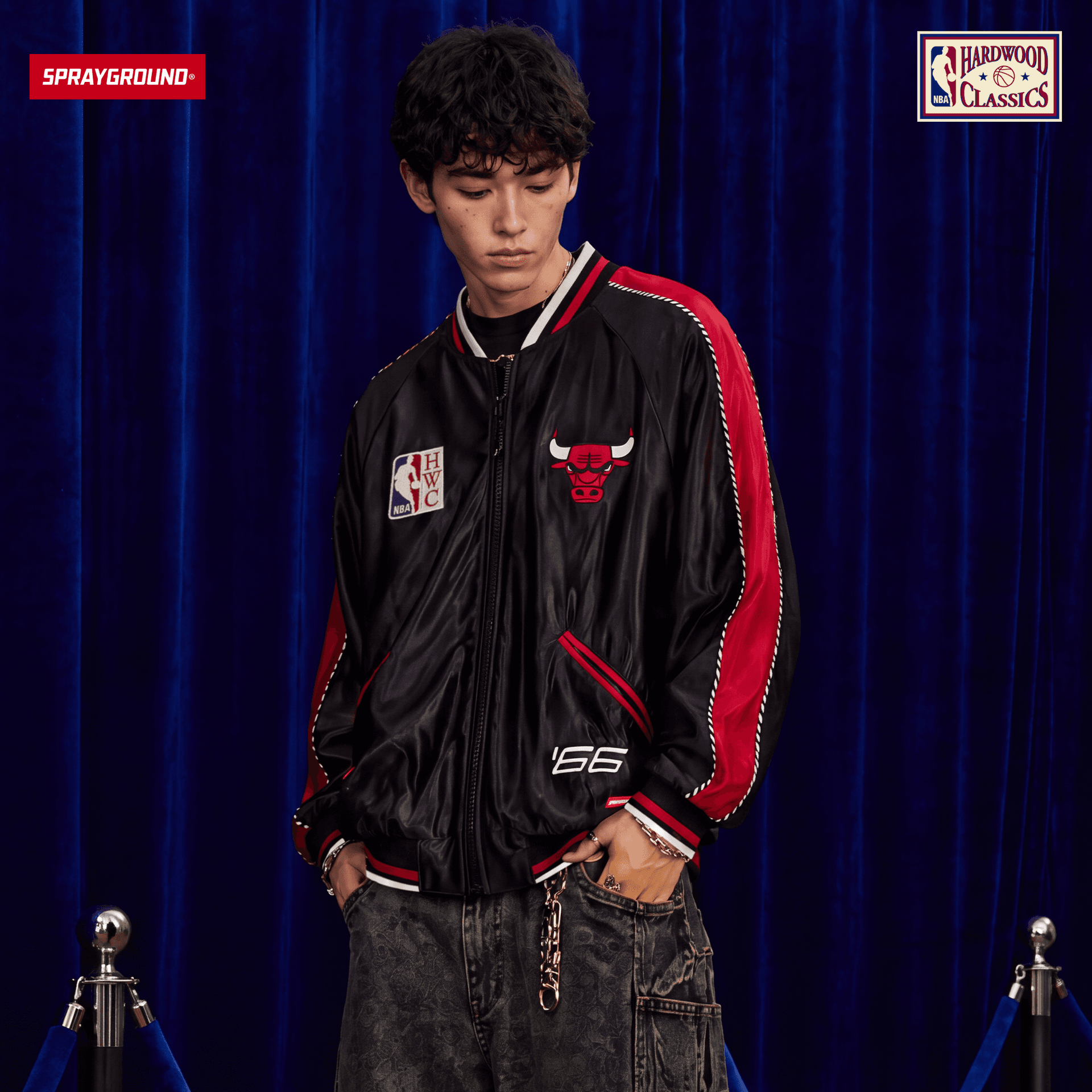 Куртка SPRAYGROUND Chicago Bulls Черный мужской Куртки - изображение 4