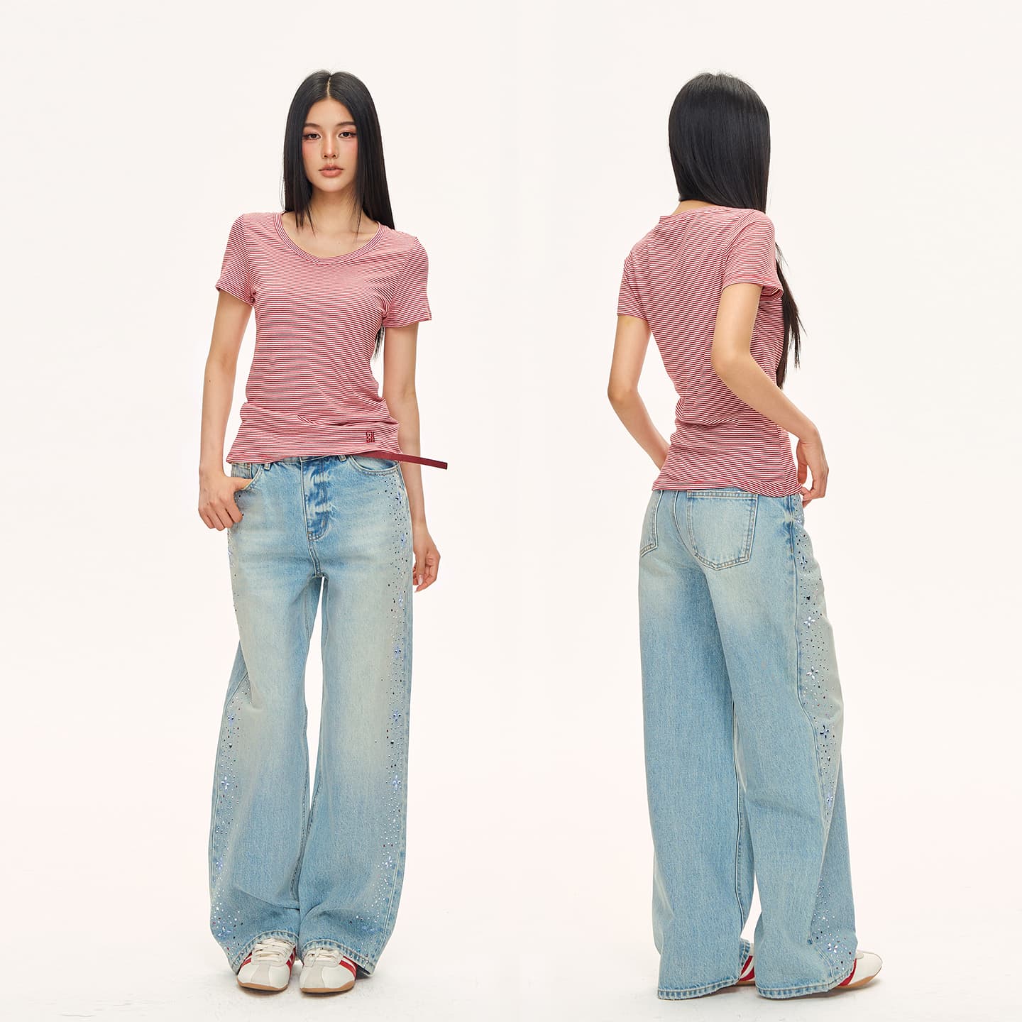 Джинсы CLIMAX VISION Blue Women's Jeans CLIMAX VISION Синий Женские Джинсы - изображение 7
