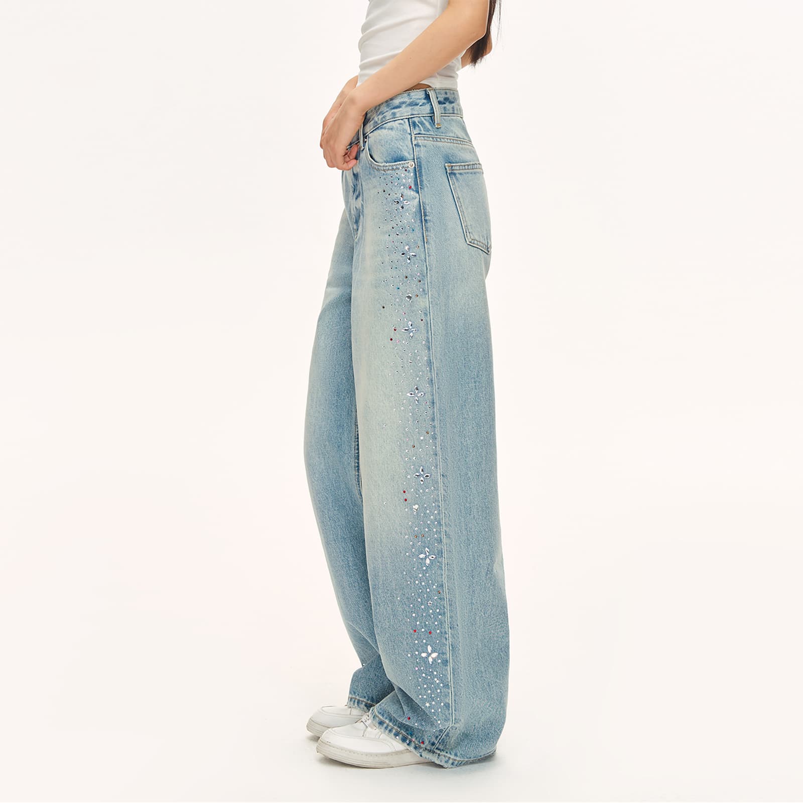 Джинсы CLIMAX VISION Blue Women's Jeans CLIMAX VISION Синий Женские Джинсы - изображение 3