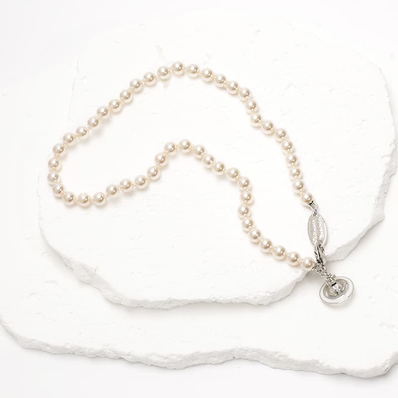 Ожерелье Вивьен Вествуд Brass Necklace Women's Silver - изображение 7