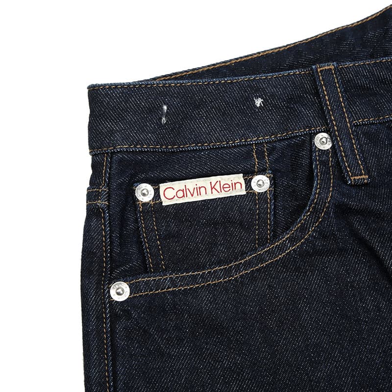 Джинсы Calvin Klein Джинсовые Прямые Брюки Женские Темно-Синие - изображение 4