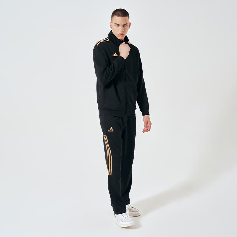 Спортивный костюм Adidas Повседневные спортивные костюмы Унисекс Черный золотой - изображение 4