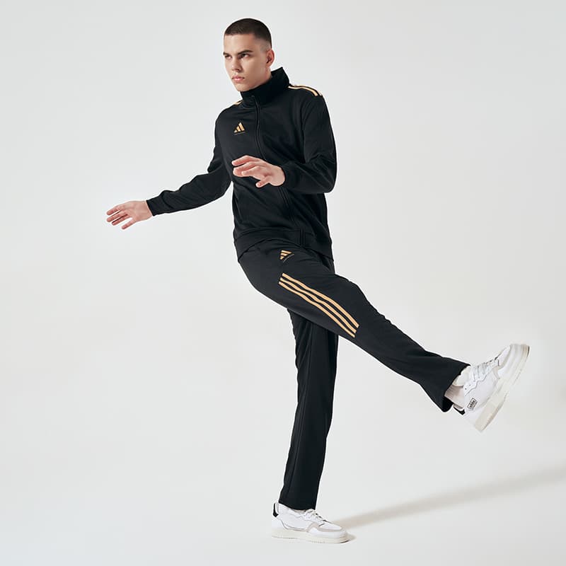 Спортивный костюм Adidas Повседневные спортивные костюмы Унисекс Черный золотой - изображение 2