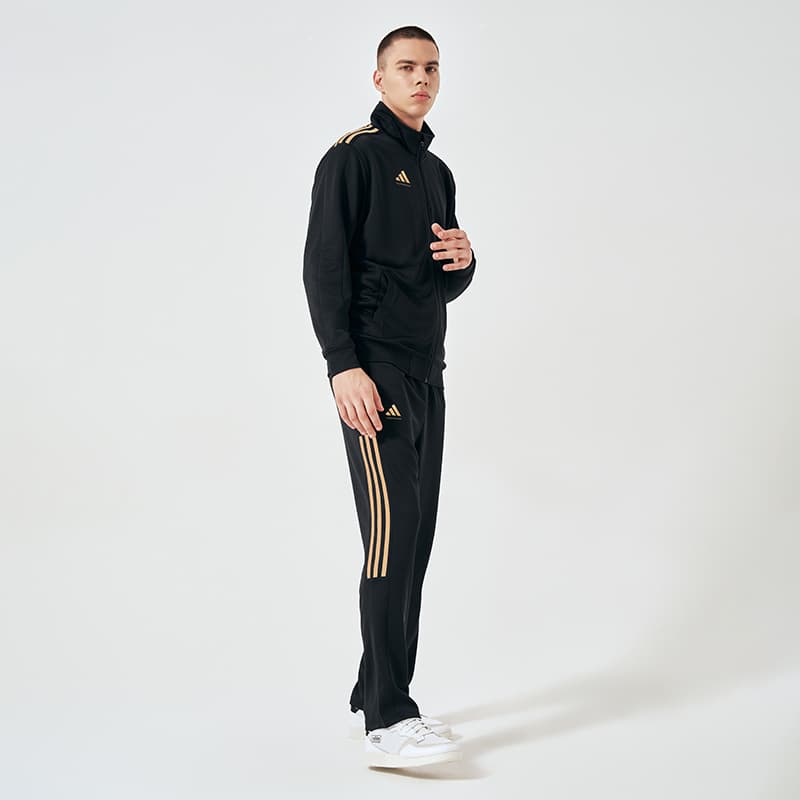 Спортивный костюм Adidas Повседневные спортивные костюмы Унисекс Черный золотой - изображение 3