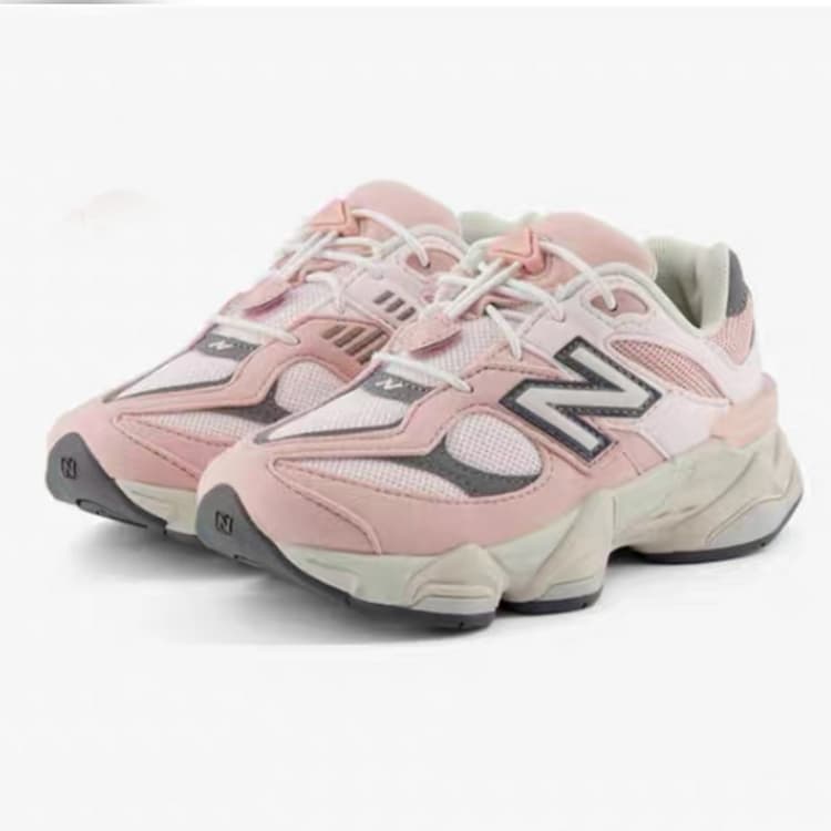 Кроссовки New Balance NB 9060 Удобные Круглые Пальцы Анти-КИК Амортизация Низкие Детские Лайфстайл Кроссовки Розовые Детские - изображение 2