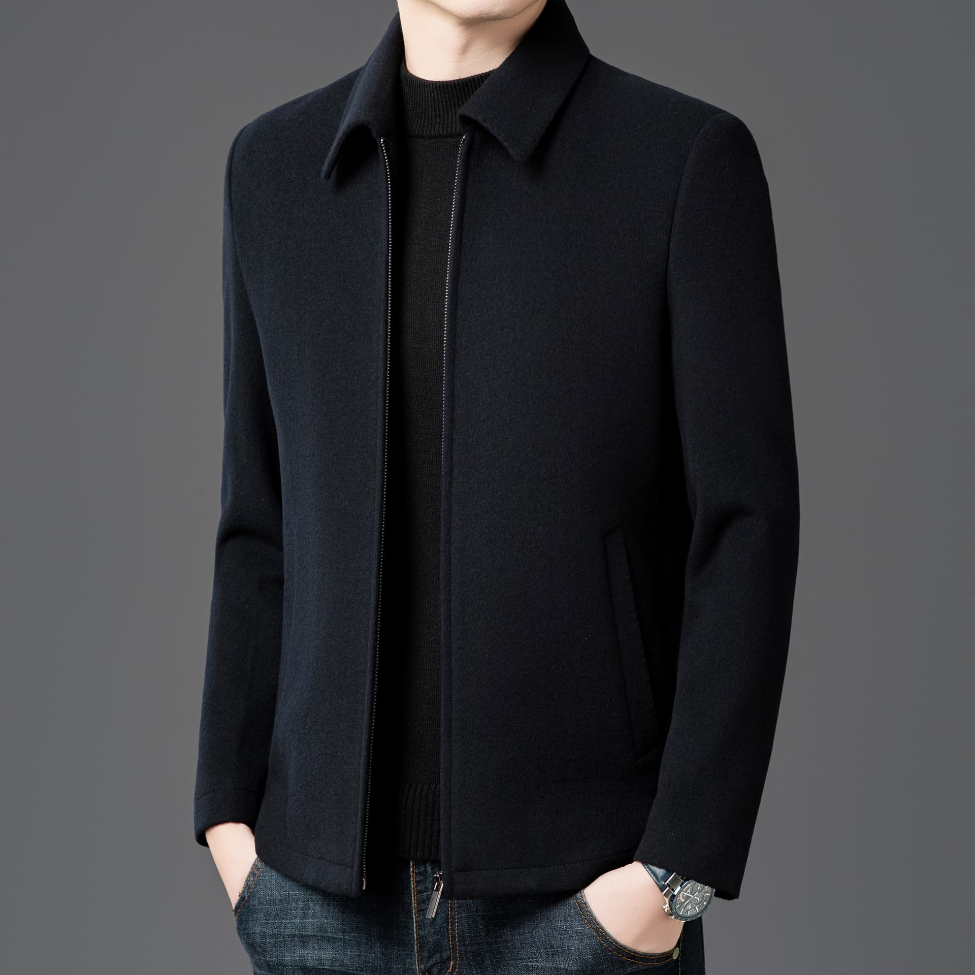 Куртка PIERRE CARDIN Темно-синие мужские куртки - изображение 4