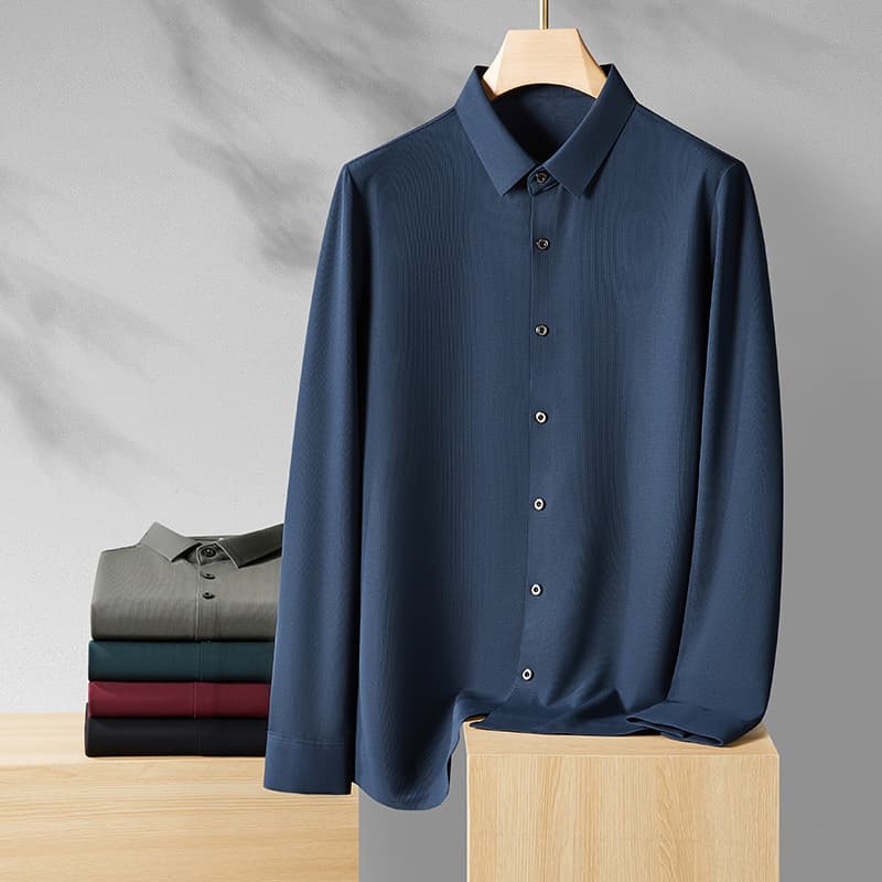 Рубашка PIERRE CARDIN Blue Men's Shirts PIERRE CARDIN Синий Мужские Рубашки - изображение 3