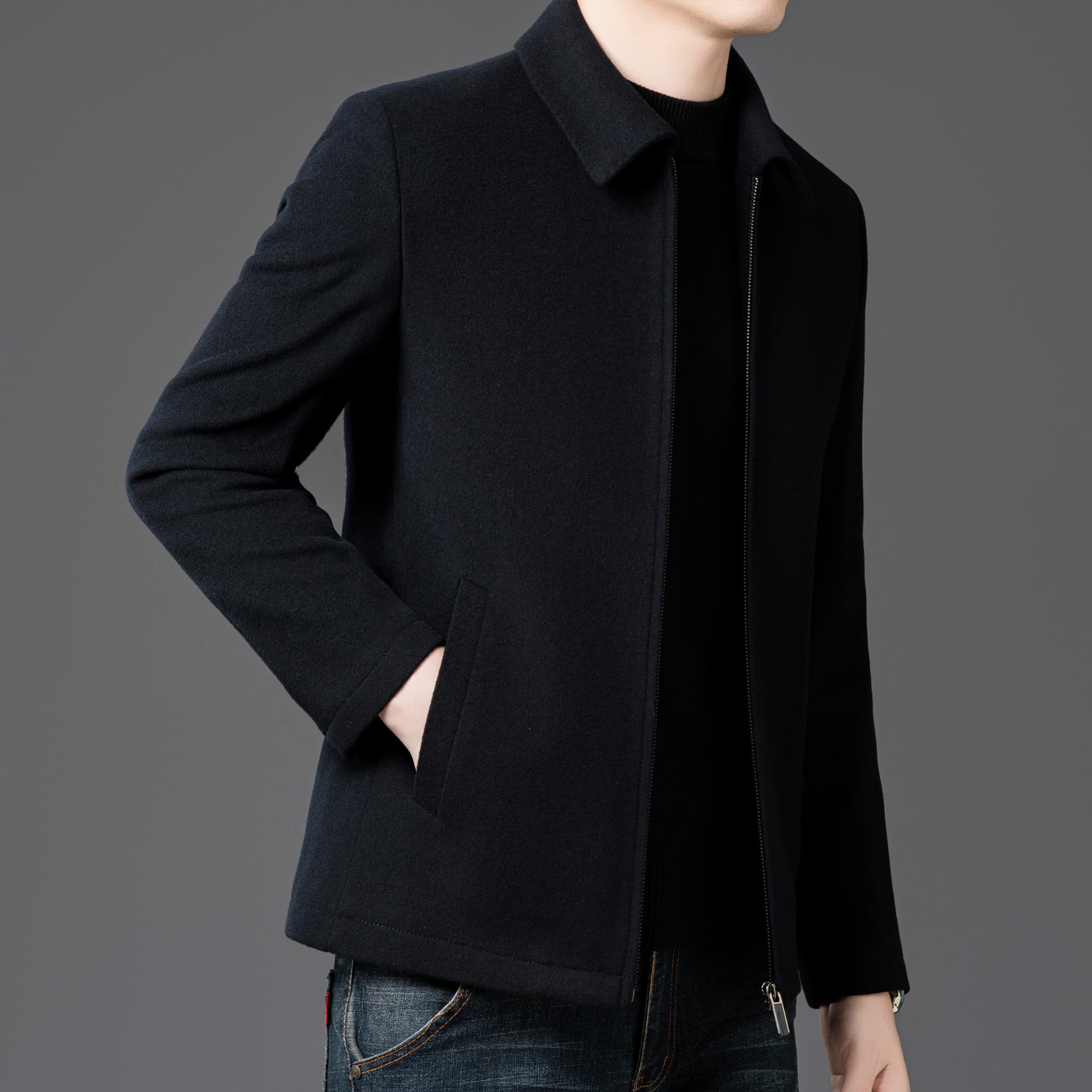 Куртка PIERRE CARDIN Темно-синие мужские куртки - изображение 7