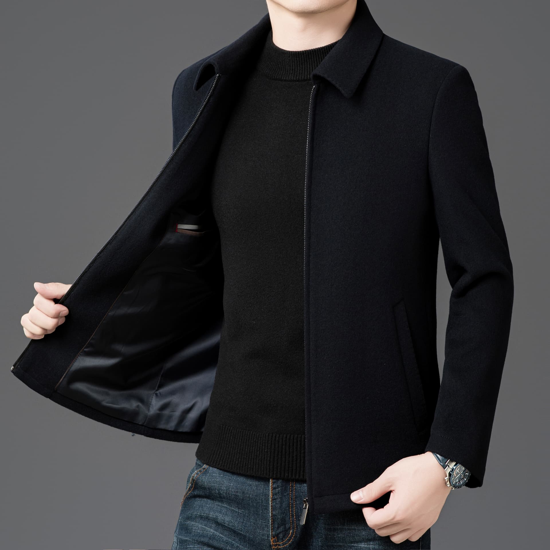 Куртка PIERRE CARDIN Темно-синие мужские куртки - изображение 6