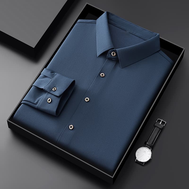 Рубашка PIERRE CARDIN Blue Men's Shirts PIERRE CARDIN Синий Мужские Рубашки - изображение 2