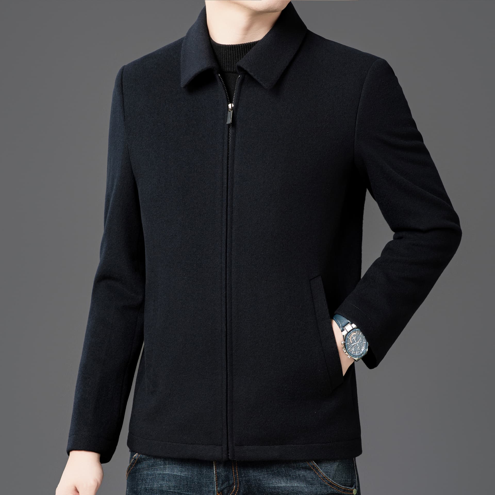 Куртка PIERRE CARDIN Темно-синие мужские куртки - изображение 8