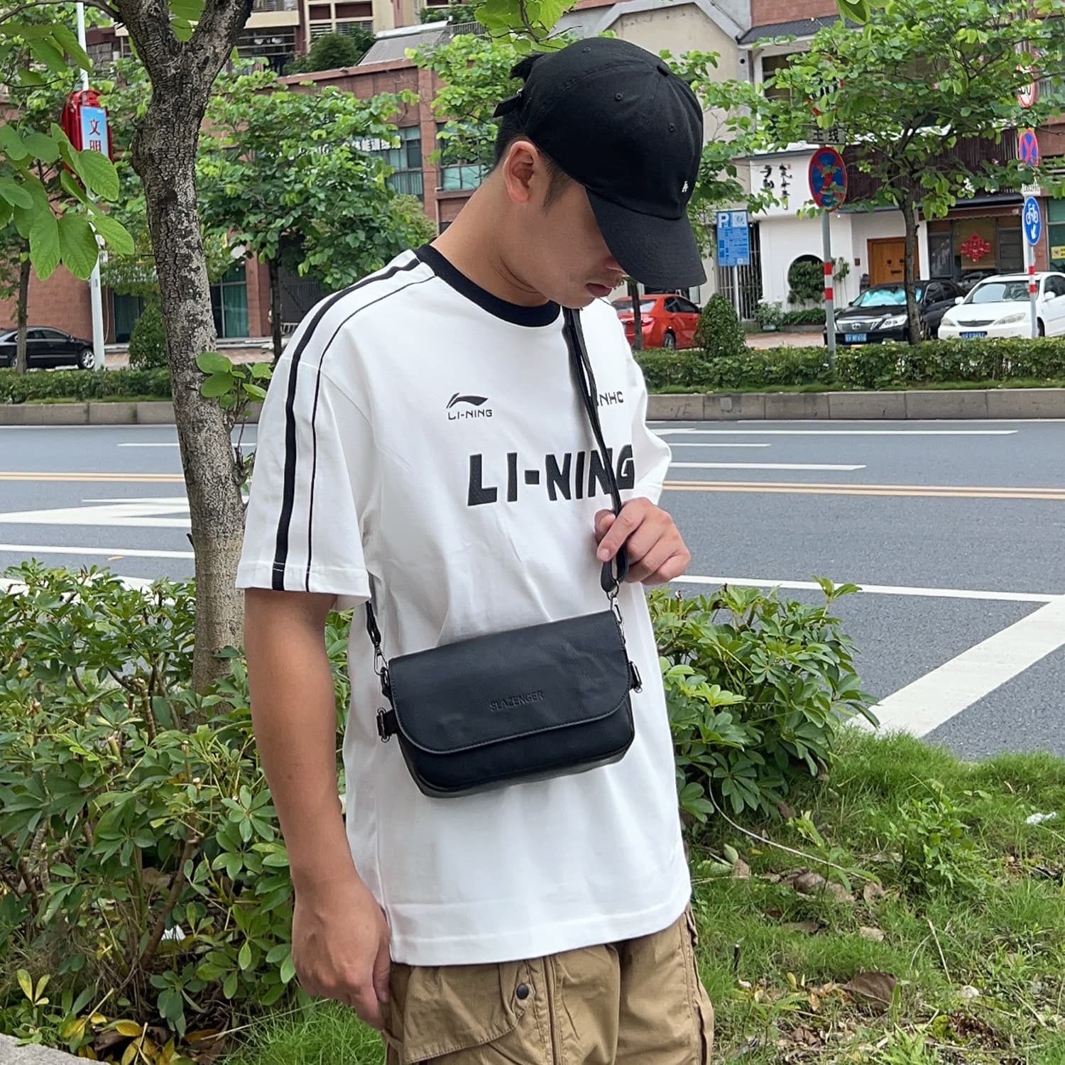 Сумка через плечо Slazenger Crossbody Bag Black - изображение 5
