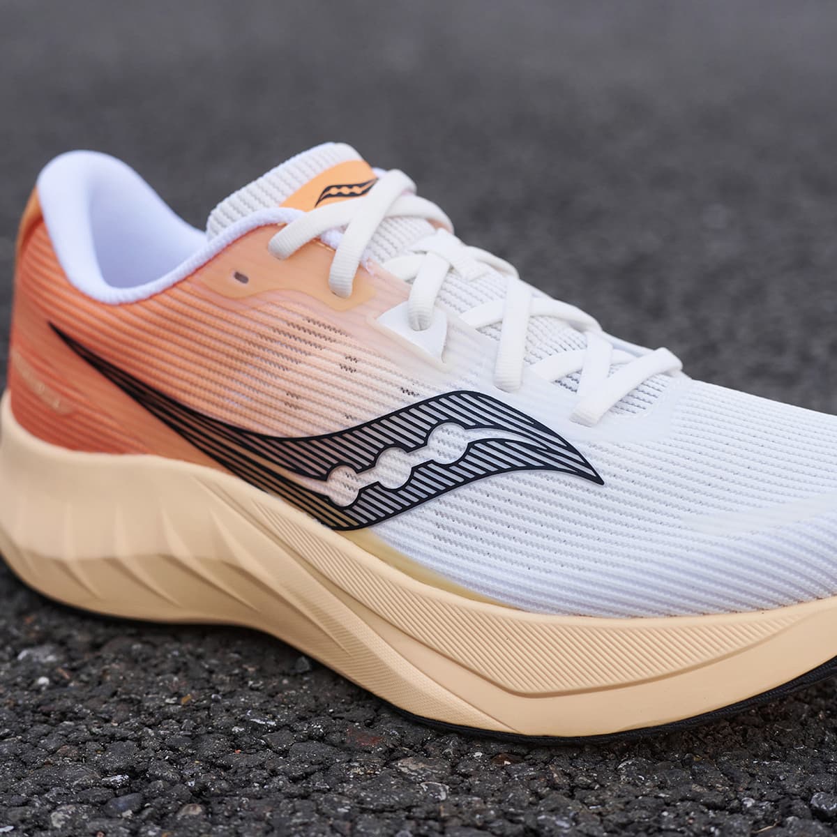 Кроссовки для бега Saucony Tide 2 White Orange Black - изображение 8