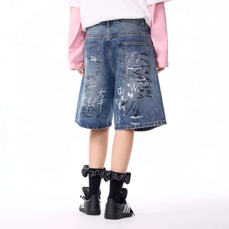 Джинсовые шорты LAMLICKA Blue Unisex Джинсовые шорты - изображение 4
