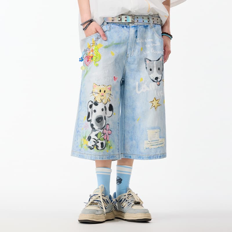 Джинсовые шорты LAMLICKA Blue Unisex Джинсовые шорты - изображение 3