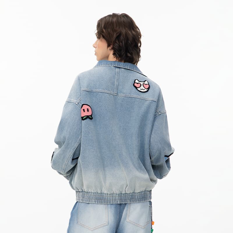 Джинсовая куртка LAMLICKA Blue Unisex Джинсовые куртки - изображение 6
