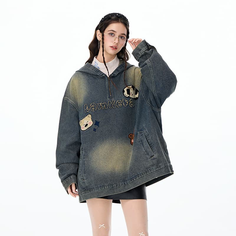 Джинсовая куртка LAMLICKA Blue Unisex Джинсовые куртки - изображение 6