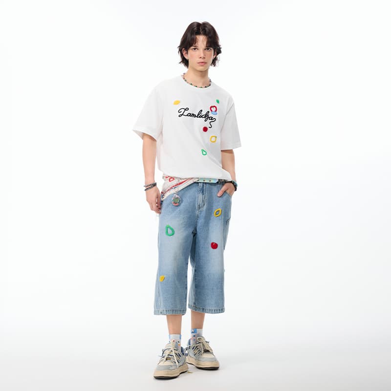 Джинсовые шорты LAMLICKA Blue Unisex Джинсовые шорты - изображение 5