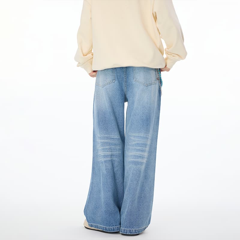 Штаны LAMLICKA Blue Unisex Jeans LAMLICKA Синий Унисекс Джинсы - изображение 2