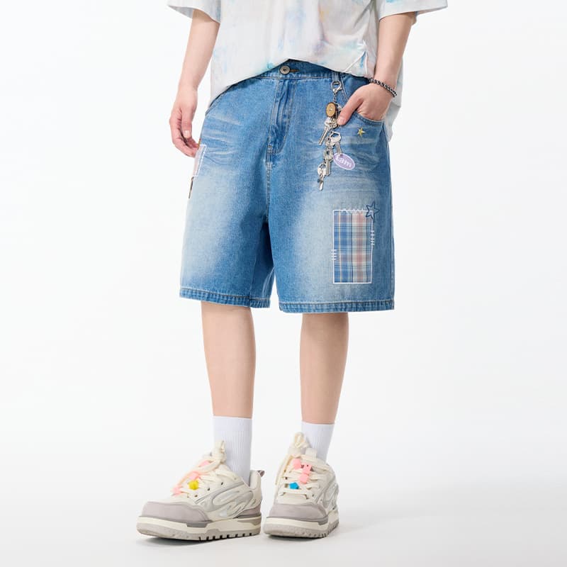 Джинсовые шорты LAMLICKA Blue Unisex Джинсовые шорты - изображение 7
