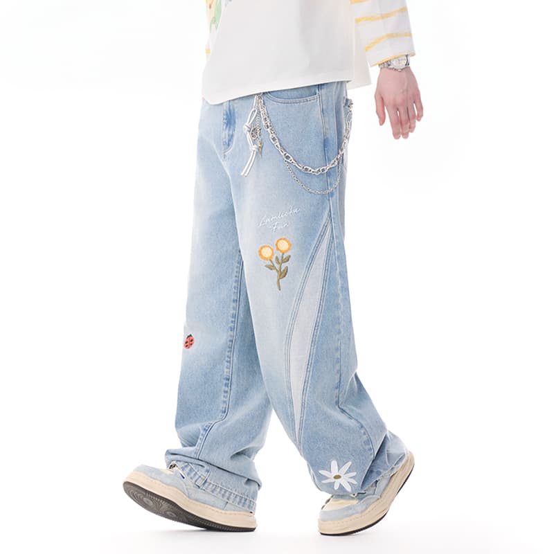 Штаны LAMLICKA Blue Unisex Jeans LAMLICKA Синий Унисекс Джинсы - изображение 3