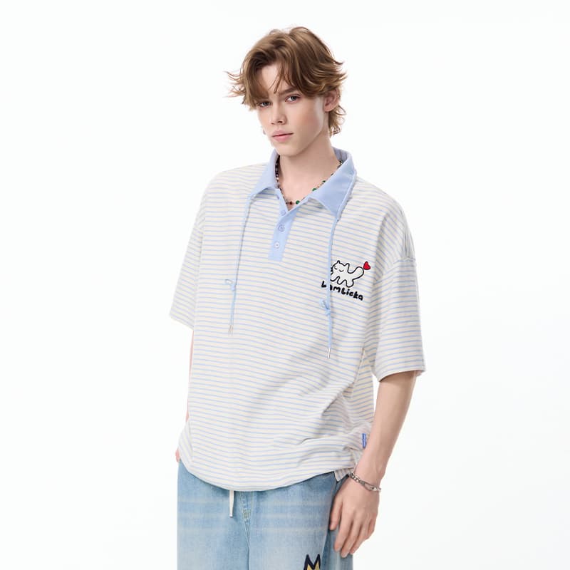 Поло LAMLICKA Blue Unisex Polo - изображение 6
