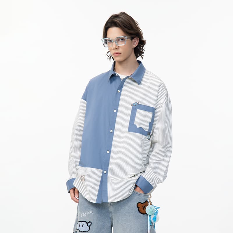 Рубашка LAMLICKA Blue Unisex Рубашки - изображение 3
