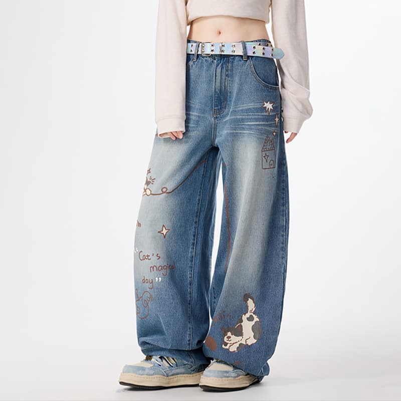Штаны LAMLICKA Blue Unisex Jeans LAMLICKA Синий Унисекс Джинсы - изображение 6