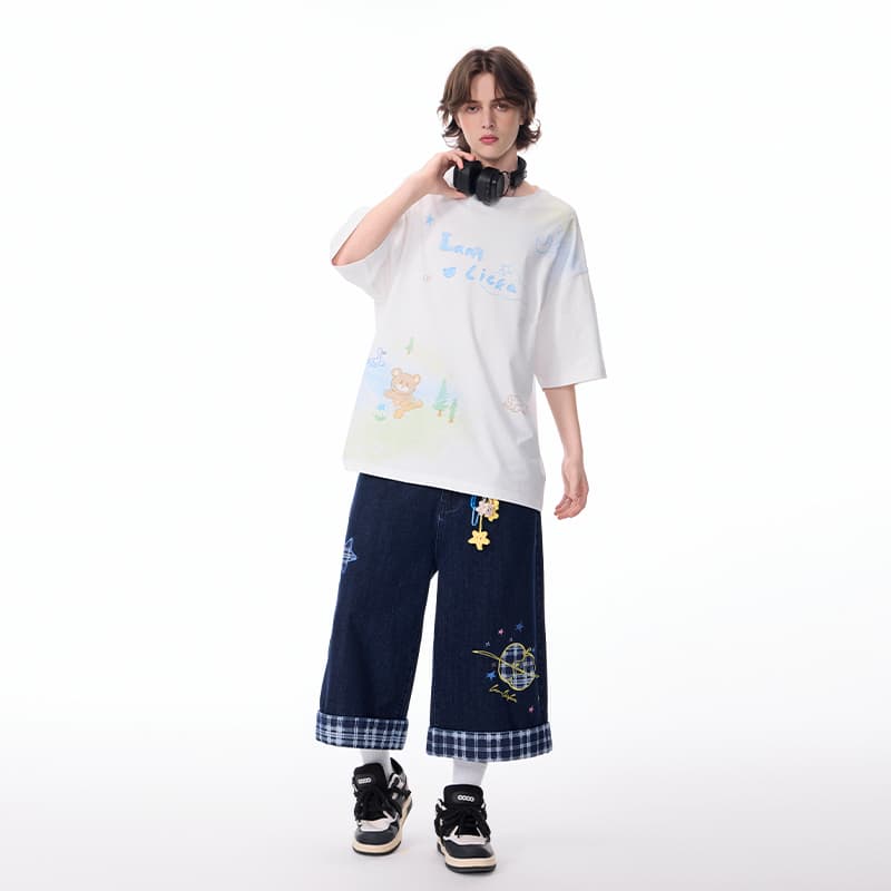 Джинсовые шорты LAMLICKA Blue Unisex Джинсовые шорты - изображение 5