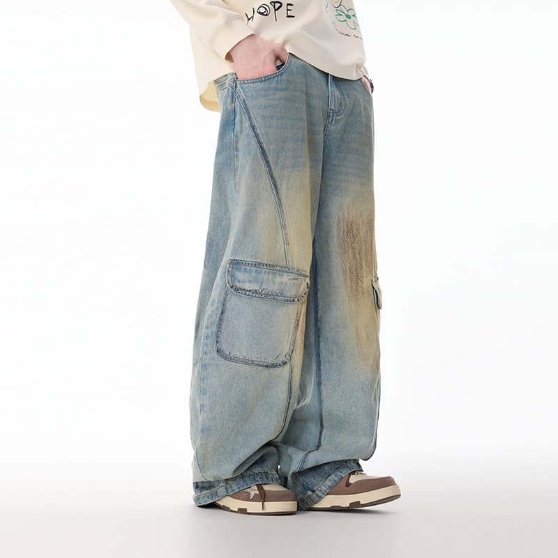 Штаны LAMLICKA Blue Unisex Jeans LAMLICKA Синий Унисекс Джинсы - изображение 3