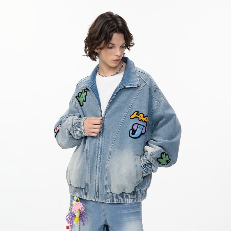 Джинсовая куртка LAMLICKA Blue Unisex Джинсовые куртки - изображение 7