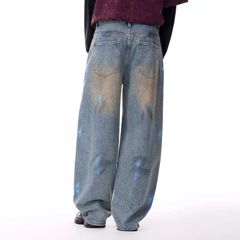 Штаны LAMLICKA Blue Unisex Jeans LAMLICKA Синий Унисекс Джинсы - изображение 4