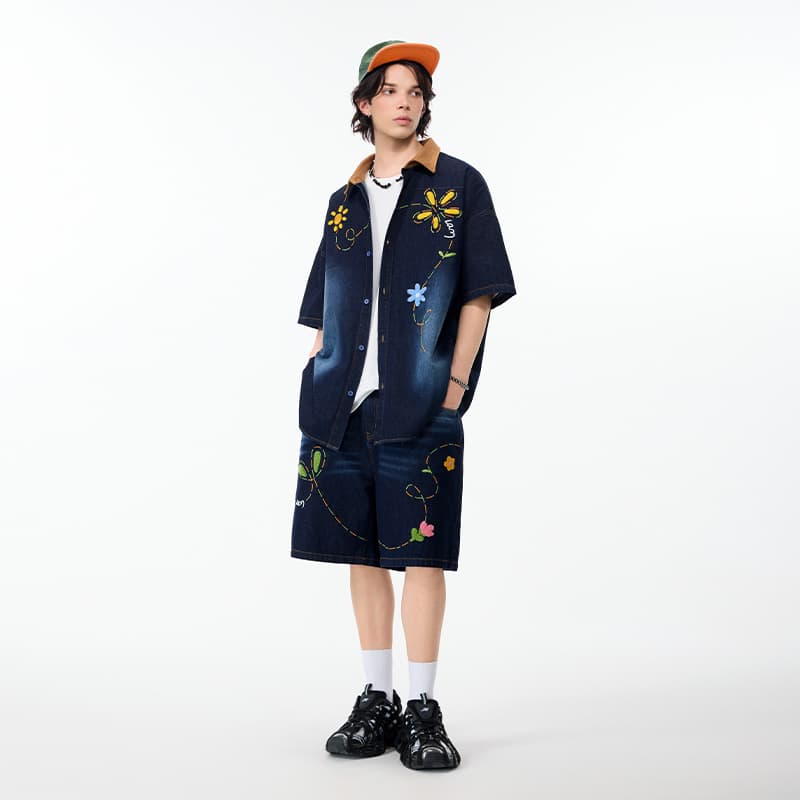 Джинсовые шорты LAMLICKA Blue Unisex Джинсовые шорты - изображение 5