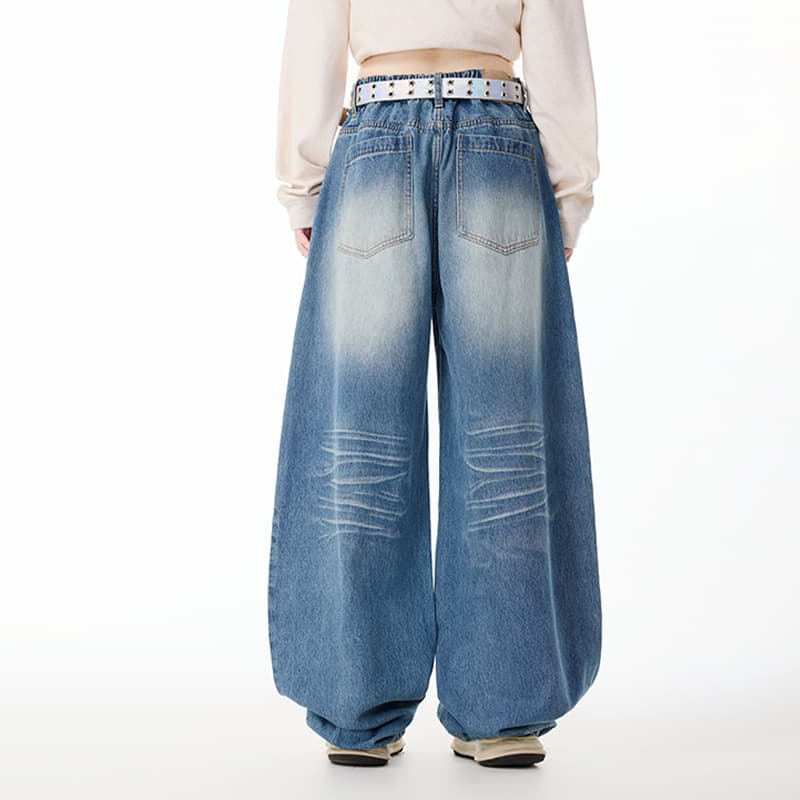 Штаны LAMLICKA Blue Unisex Jeans LAMLICKA Синий Унисекс Джинсы - изображение 4