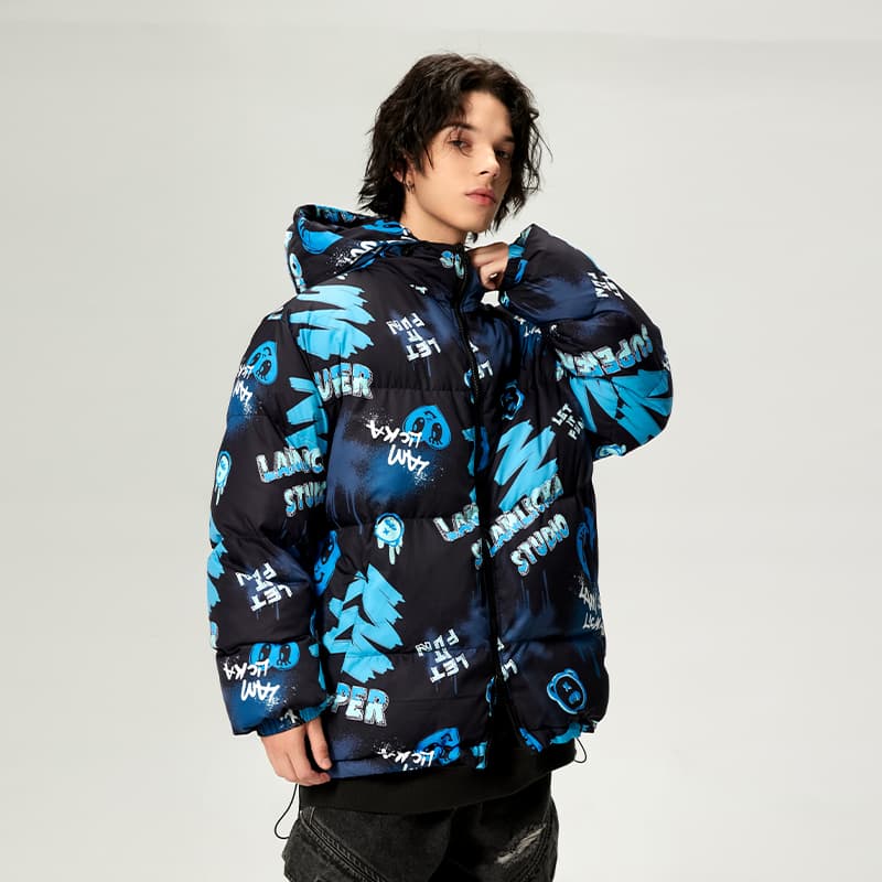 Зимняя куртка пуховик LAMLICKA Пуховик Унисекс Черный - изображение 3