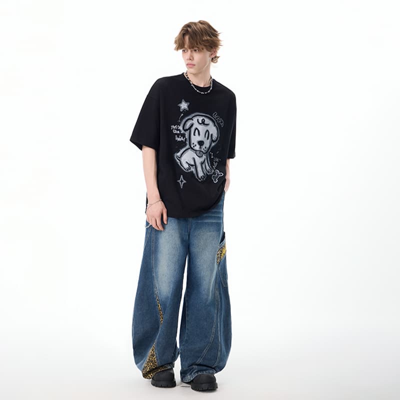 Штаны LAMLICKA Blue Unisex Jeans LAMLICKA Синий Унисекс Джинсы - изображение 5