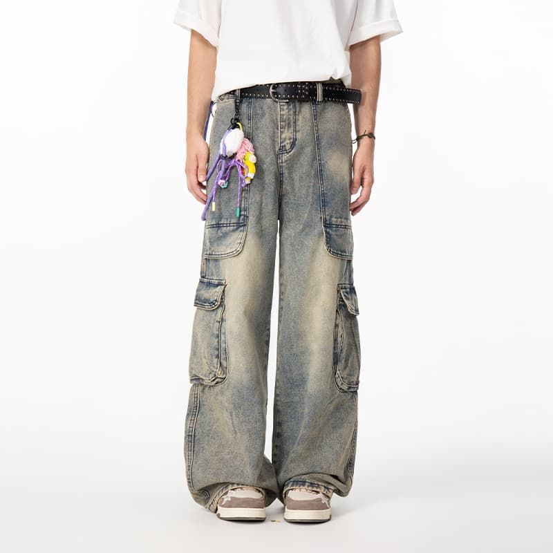 Штаны LAMLICKA Blue Unisex Jeans LAMLICKA Синий Унисекс Джинсы - изображение 6
