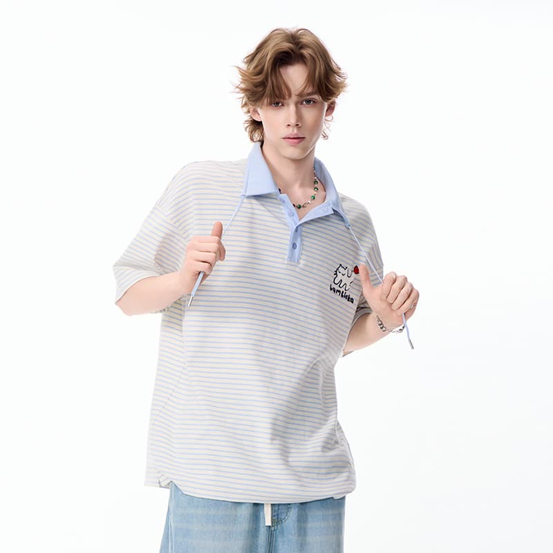 Поло LAMLICKA Blue Unisex Polo - изображение 7