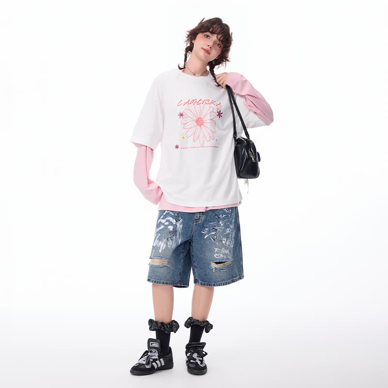 Джинсовые шорты LAMLICKA Blue Unisex Джинсовые шорты - изображение 5