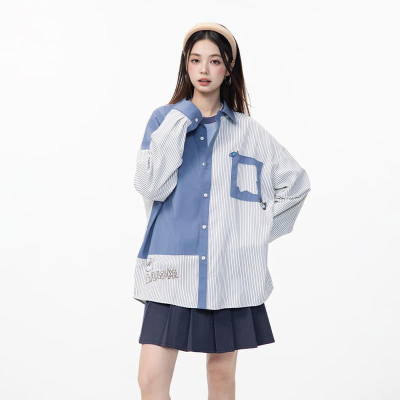 Рубашка LAMLICKA Blue Unisex Рубашки - изображение 5
