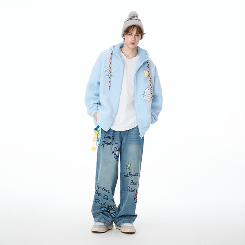 Штаны LAMLICKA Blue Unisex Jeans LAMLICKA Синий Унисекс Джинсы - изображение 5