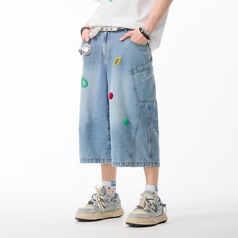 Джинсовые шорты LAMLICKA Blue Unisex Джинсовые шорты - изображение 7