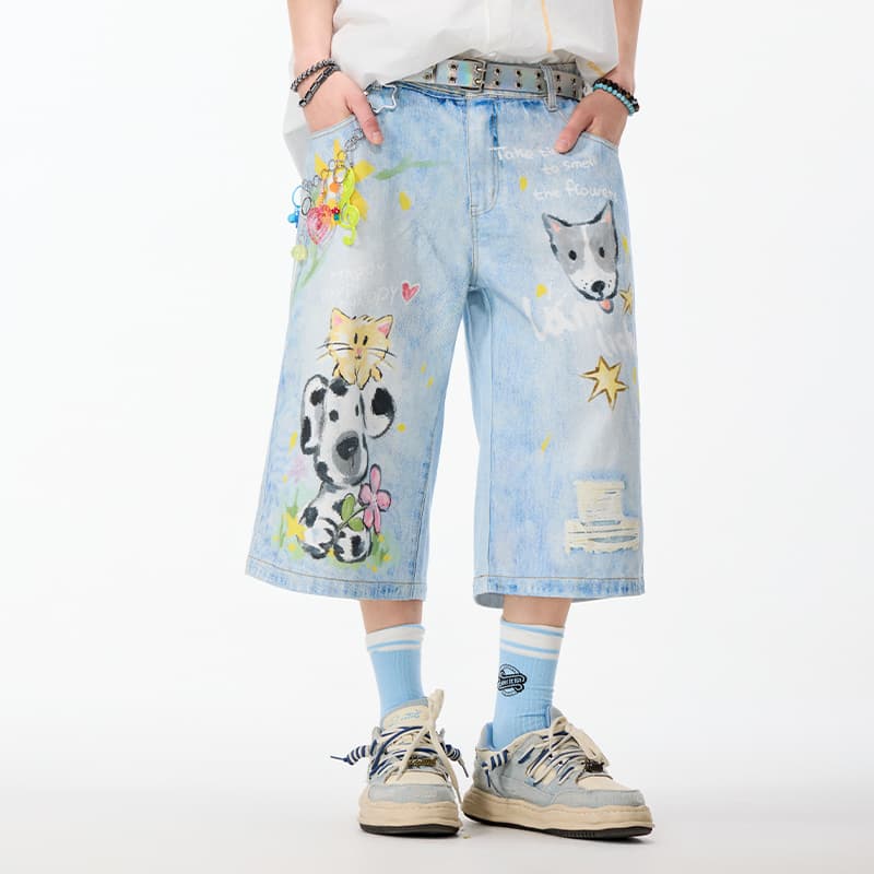 Джинсовые шорты LAMLICKA Blue Unisex Джинсовые шорты - изображение 6