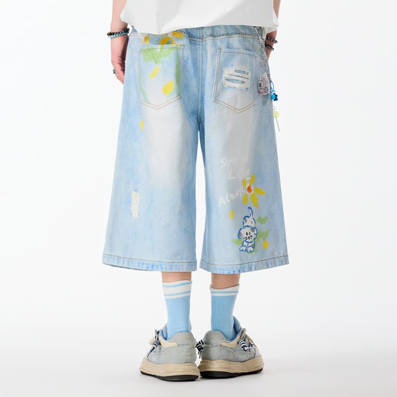 Джинсовые шорты LAMLICKA Blue Unisex Джинсовые шорты - изображение 4