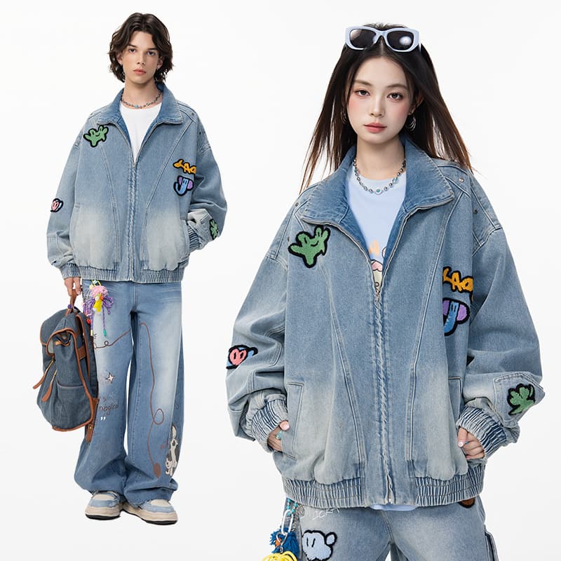 Джинсовая куртка LAMLICKA Blue Unisex Джинсовые куртки - изображение 3